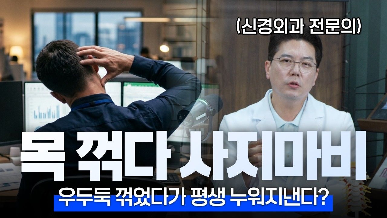 목을 '우두둑' 꺾는 습관, 척추동맥 박리증 위험